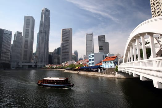 Asia,South East,Singapore,Island,State,City,City,Skyline,Center,Boat Quay,Financial District,Singapore River,River