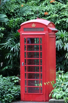 Asia,South East Asia,Singapore,Telephone,Telephone,. A traditional British telephone crawl in the big city of Singapore in South East Asia.