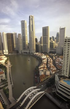 ASIEN, SUEDOST, SINGAPUR, STADT, ZENTRUM, PROMENADE, SKYLINE, , BOAT QUAI, SINGAPUR RIVER, STADT ZENTRUM, DOWN TOWN, UEBERSICHT, WIRTSCHAFT,. Die Wirtschaft Metropole  am Boat Quai direkt am Singapur River.   .