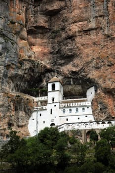 Monastir Ostrog Monastery near Niksic in Montenegro in Europe