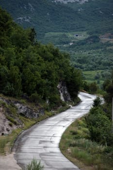 Europe,Eastern Europe,Balkans. Montenegro,Skadar,Lake,Landscape,Mountain Road,Road,Virpazar