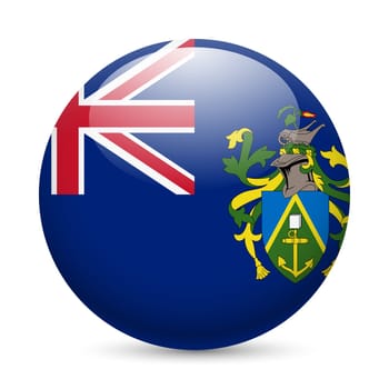 A round badge in the colours of The Pitcairn islands flag.