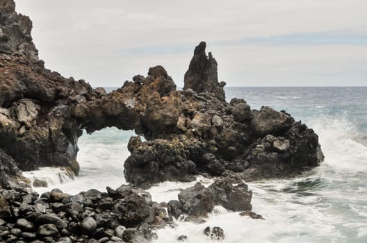 Natural Stone Arch in El Hierro Canary Islands