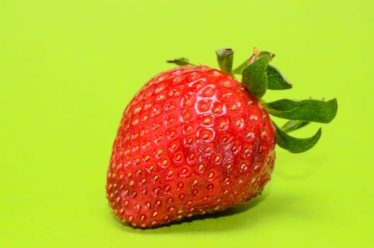 Fresh Ripe Strawberry Fruit on a Colored Background