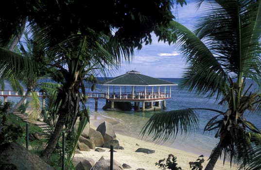 A dream beach on the island of Praslin in the Seychelles archipelago in the Indian Ocean in Africa.