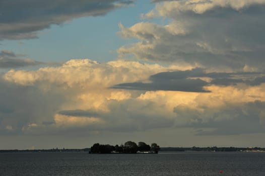 Seascape on Wilhelmstein, Steinhude am Meer,Germany.