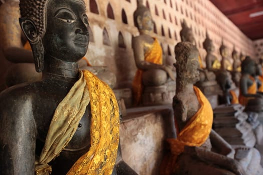 Wat Si Saket in Vientiane,the capital of Laos in South East Asia.