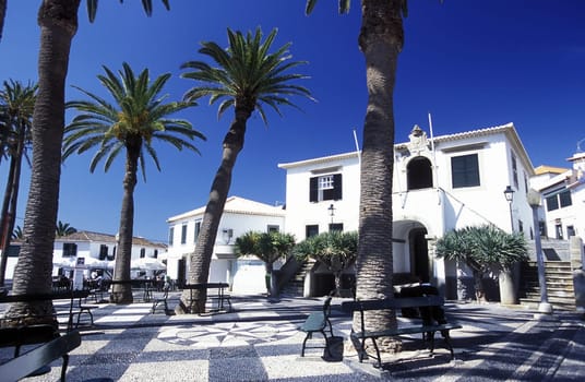 The village of Vila Baleira on the island of Porto Santo near the island of Madeira in the Atlantic Ocean,Portugal.