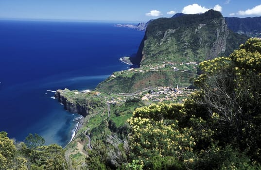The village of Faial on the North Coast on the flower island of Madeira,Portugal.
