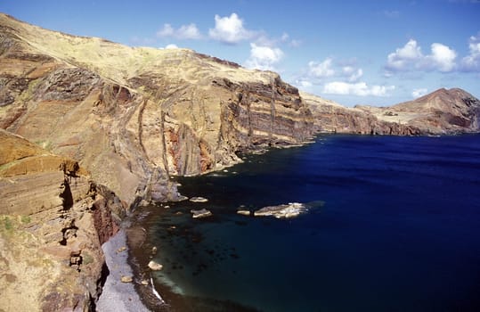The rocks and coasts landscape at Ponta de Sao Lourenco on the flower island of Madeira,Portugal.