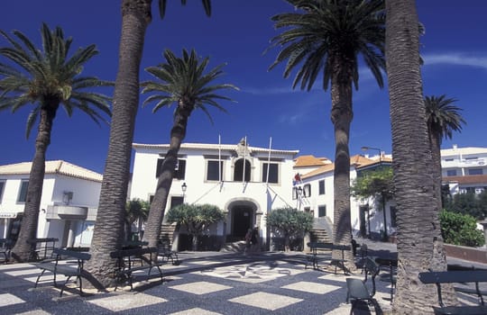 The village of Vila Baleira on the island of Porto Santo near the island of Madeira in the Atlantic Ocean,Portugal.