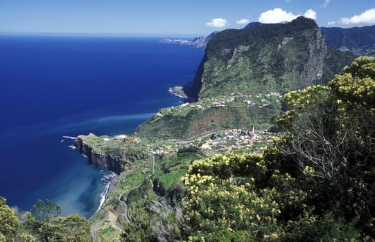 The coastlandscape in the north of the island of Madeira in the Atlantic Ocean,Portugal.