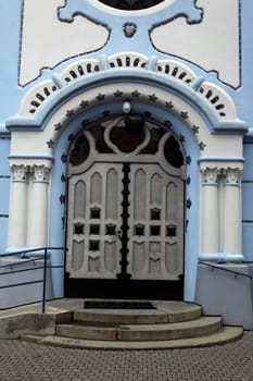 The Blue Church in the Old Town in Bratislava,the capital of Slovakia.