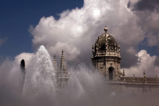 The monastery of Jeronimus in the Belem district of the capital Lisbon in Portugal.