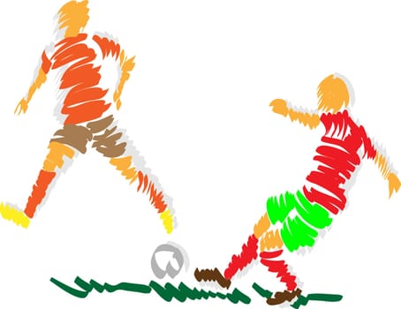 vector - abstract design soccer - isolated on background