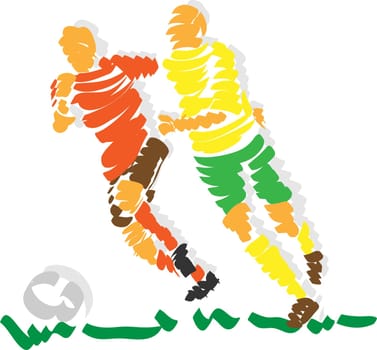 vector - abstract design soccer - isolated on background