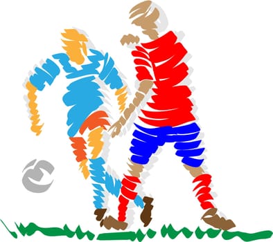vector - abstract design soccer - isolated on background