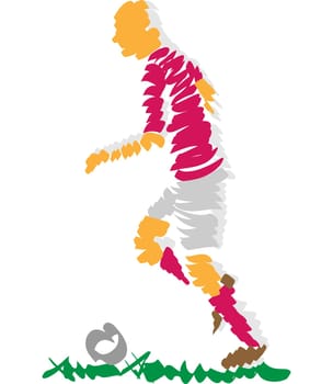 vector - abstract design soccer - isolated on background