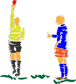 vector - abstract design soccer referee - isolated on background