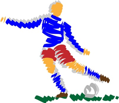 vector - abstract design soccer - isolated on background