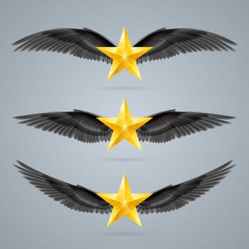 Gold rock stars soars on the wings of music on the waves