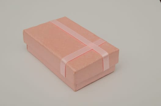 Classic Pink Paper Gift Box with Bow