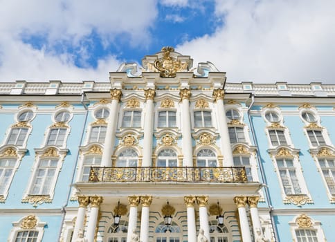 Part of Catherine Palace at Tsarskoye Selo (Pushkin), Russia