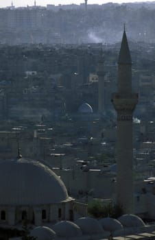 A mosque in the Old City of Aleppo in northern Syria in the Middle East.