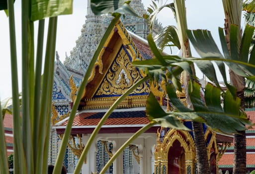 Der Wat Phra Kaew in der Stadt Bangkok in Thailand in Suedostasien.