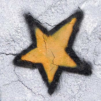 Star painted on the wall