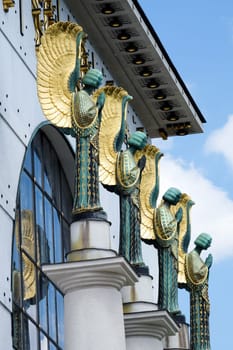 Architecture Otto Wagner Vienna,praying angels at the church at Steinhof