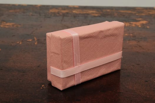 Classic Pink Paper Gift Box with Bow