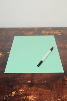 Exam Concept Picture Paper Sheet on a Wooden Table