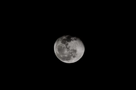 Moon Closeup Showing the Details of Lunar Surface.
