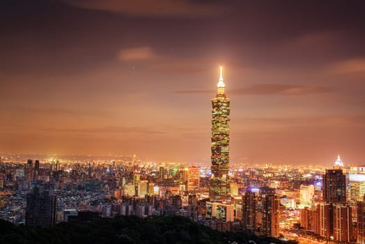 Nice view of Taipei night, Taiwan for adv or others purpose use