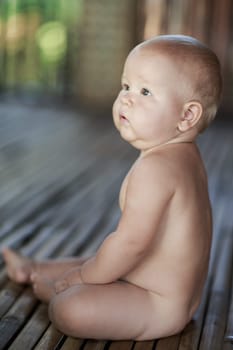 Cute baby indoor portrait