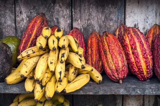 Latin America Fruit street market, Ecuador