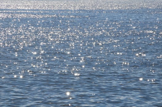Blue Water Waves Texture on the Atlantic Ocean
