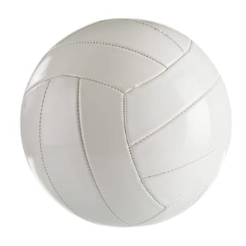 White leather volleyball isolated on a white background