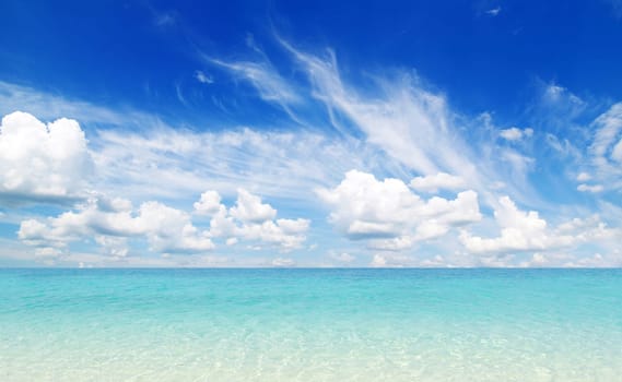 beautiful beach and tropical sea