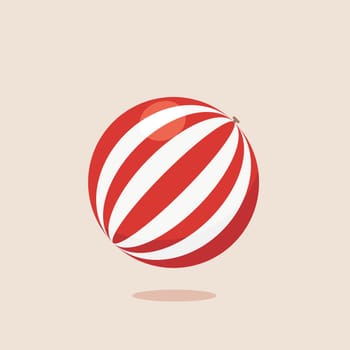 Bright inflatable ball isolated on white toy