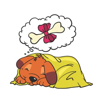 Cartoon Vector Comic Illustration of cute Dog
