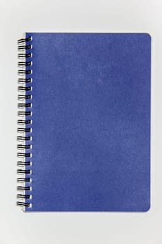purple notebook isolated on white background