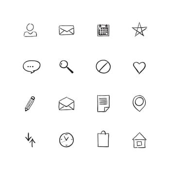 Set of vector email icon web design element. icon