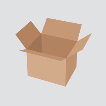 Recycle brown box packaging. vector illustration, pack