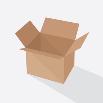 Recycle brown box packaging. vector illustration, pack