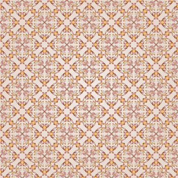 Seamless floral patterns of brown henna on the beige background