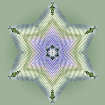 Abstract multicolored mosaic in the form of star