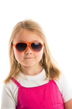 the posing girl with sunglasses