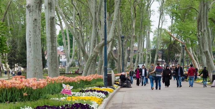 spring time in gulhane park, istanbul. It is the oldest public park in istanbul